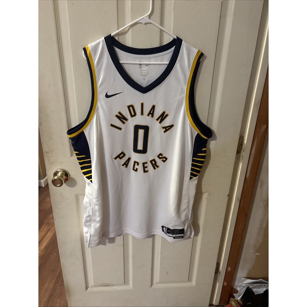 Nike Indiana Pacers Tyrese Haliburton #0 NBA Jersey White Mens XXL 56